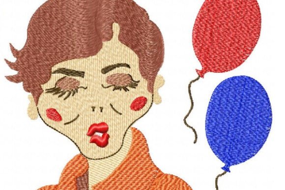 Brenda Character Embroidery Design