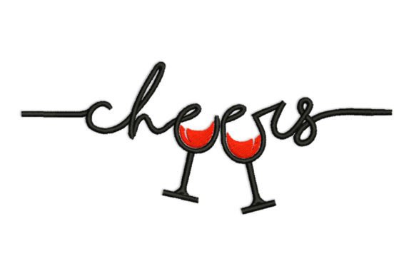 Cheers: A Sophisticated Holiday Embroidery Design