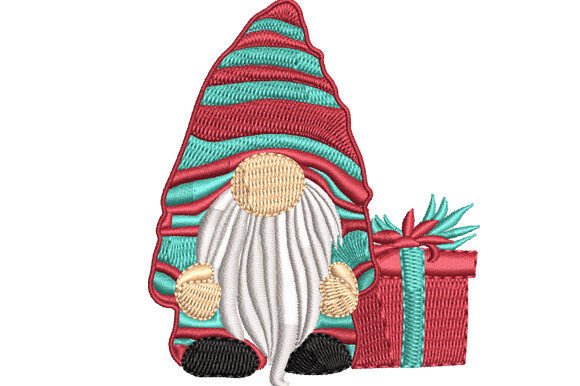 Christmas Gnome with Gift Box