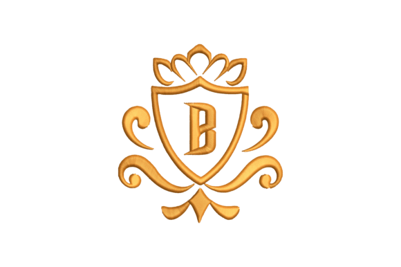 Monogram Letter B: Elegant Wedding Embroidery for Holiday Gifting