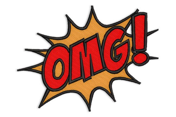 Omg Speech Bubble Embroidery Design