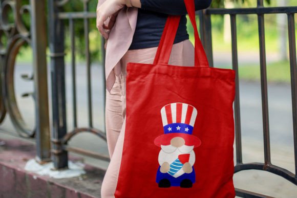 Patriotic Gnome with Uncle Sam Hat