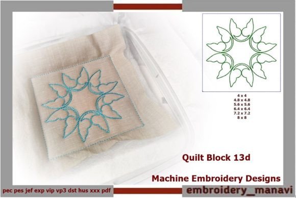 Quilt Block 13d: A Seasonal Embroidery Workhorse