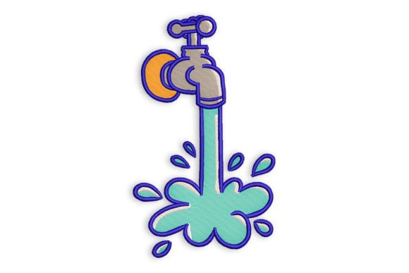 Water Tap Embroidery Design